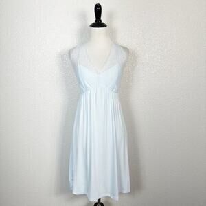 Aspen‎ Dream Women’s Nora Bamboo Babydoll Chemise Nightgown in Blue Size Large